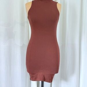 Zara Brown Sleeveless Mini Dress